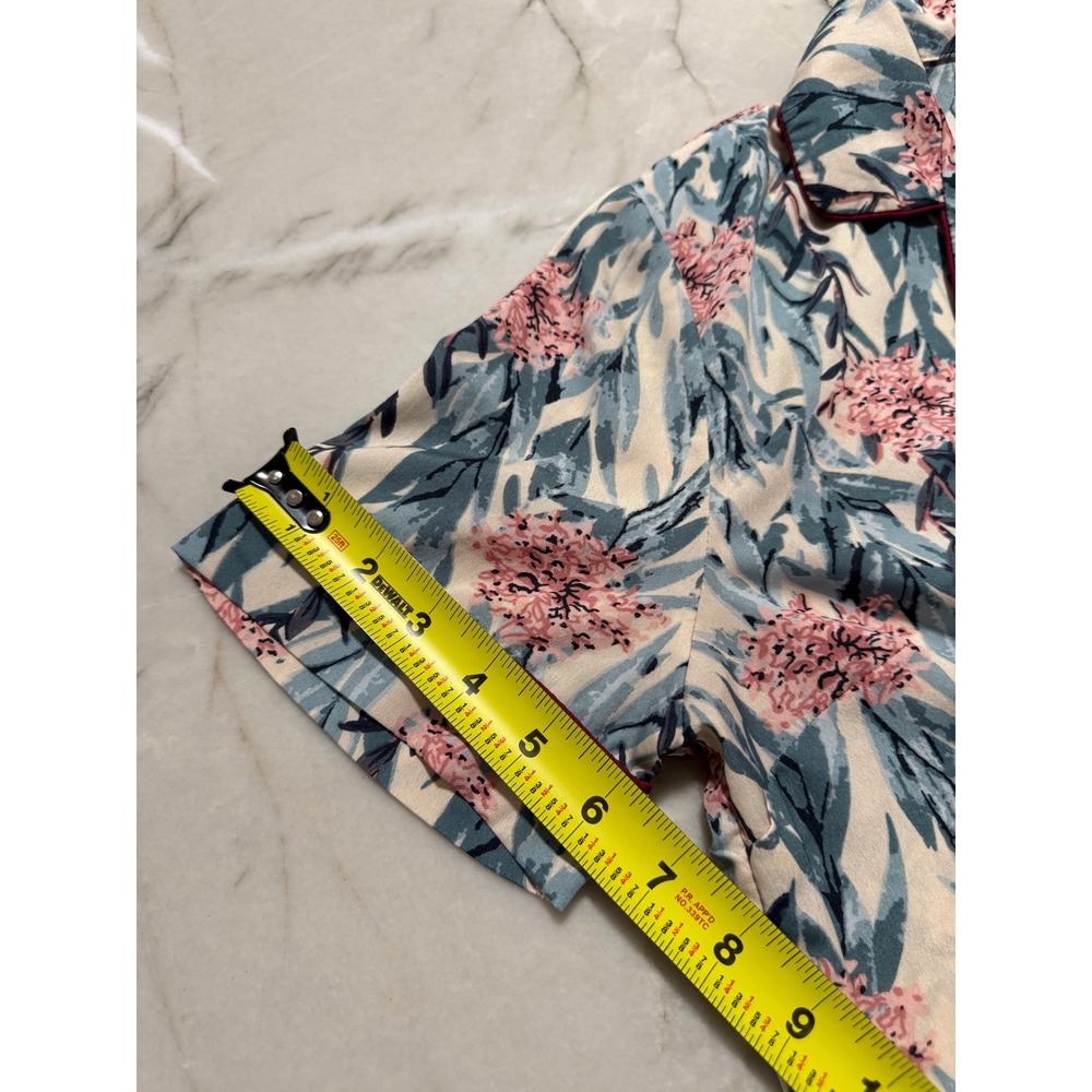 Cynthia Rowley Women's Floral Tropical Pajama Set M Short Sleeve Top Large Pants - Picture 6 of 15